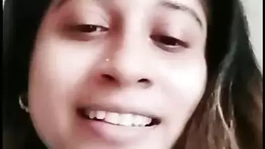 Beautiful wife shows boobs on video call to ex-lover