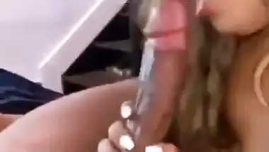 NRI Desi Busty BBW Girl Sucking a Huge Cock