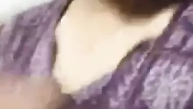Long boobs girlfriend licking nipple viral video call