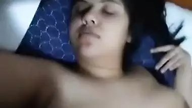 Today Exclusive- Sleeping Wife Boobs Pressing And Nude Video Record By Hubby