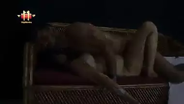 Indian babe gets cum facial in a threesome