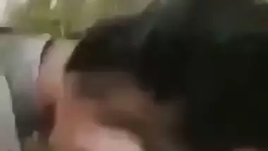 Lovely Desi XXX girl gives a hot blowjob outdoors till her boyfriend cum MMS