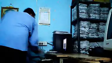 Andhra Lady Almost Caught By Boss Having Risky Sex At Work