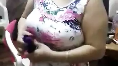 Horny Indian Aunty Wearing Cloths