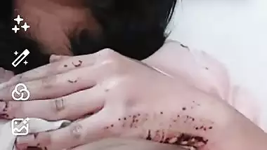 First time topless video making of hot girlfriend