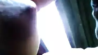 Pressing boobs of Indian girl inside the bus